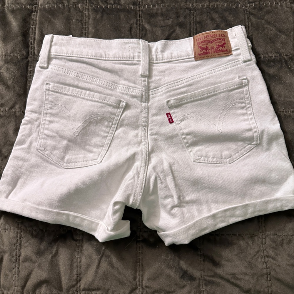 Women’s Levi’s Jean Shorts - White Wash Denim - Distressed